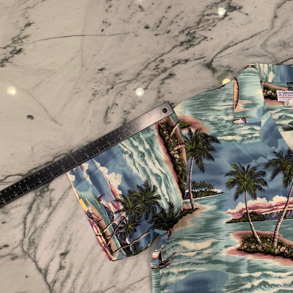 Vintage KY's‎ International Shirt Made in Hawaii Mens XL Tropical Palm Tree - Picture 9 of 10